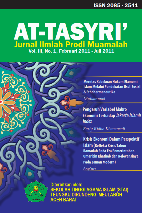 JURNAL AT-TASYRI' VOLUME III, NO 1, FEBRUARI - JULI 2011.pdf